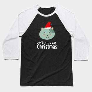 Meowy Christmas Kawaii Cat. Baseball T-Shirt